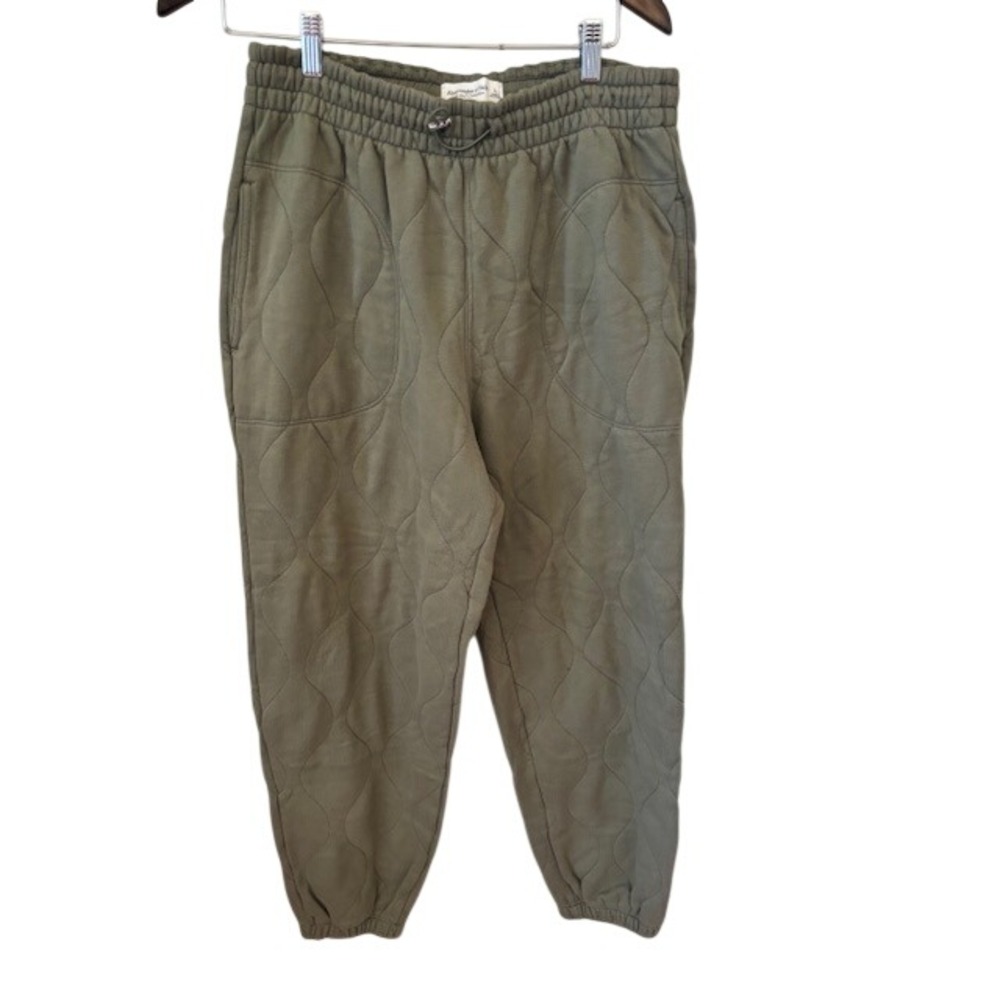 Abercrombie & Fitch Soft AF Collection Men's Quilted Joggers Olive L Streetwear
